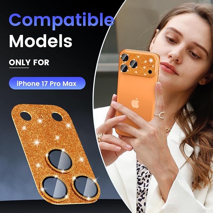 Tensea for iPhone 17 Pro Max Camera Lens Protector, Metal Aluminum Alloy Tempered Glass Cover Camera Screen Protector Accessories, Case Friendly - Image 2