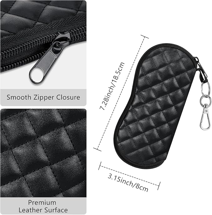 MoKo Sunglasses Soft Case Ultra Light Neoprene Zipper Eyeglass Case for Men Women - Image 3