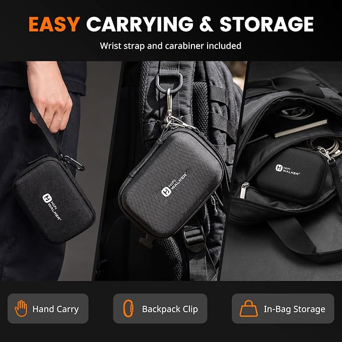 MP3 Player Case Compatible with HIFI WALKER H2 and H2 Touch, Hard EVA Portable Carrying Case for MP3 Player, Earphones, USB Cable and Memory Cards, Travel Storage Bag, Case Only - Image 7