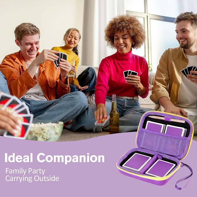 ProCase Hard Playing Card Game Carrying Case, Holds 300+ Cards -Purple | Travel Storage Box, Compatible with UNO, Five Crowns, SKYJO, PlayMonster and More Card Games, Case Only - Image 7