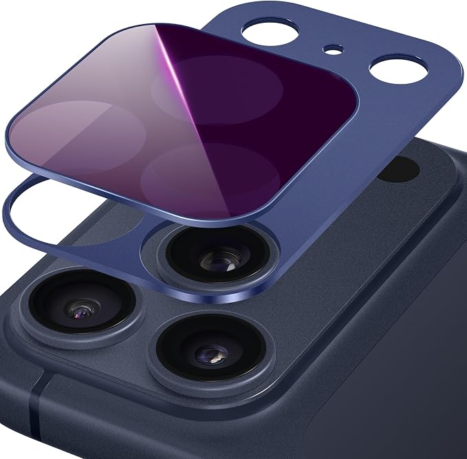 Suoman for iPhone 17 Pro Camera Lens Protector,Magnetic ND Filter Lens Film | Tempered Glass Lens Film, Strong Adsorption, HD Clear, All-in-one Metal Camera Cover,Blue by Suoman