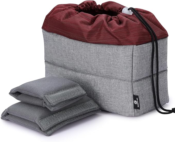 Koolertron Waterproof DSLR Camera Bag with Removable Insert, Adjustable Compartments, Fits in Camera Bags - Protective Case for DSLR/SLR Cameras & Accessories by Koolertron