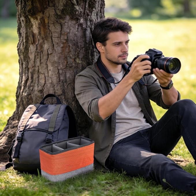Koolertron Waterproof DSLR Camera Bag with Removable Insert, Adjustable Compartments, Fits in Camera Bags - Protective Case for DSLR/SLR Cameras & Accessories - Image 3