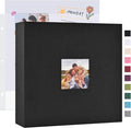 Mublalbum 12x12 Inch 3 Ring DIY Scrapbook Photo Album 80 Pages, Black | 3 Ring Binder Scrapbook, Linen Cover, 40 Plastic Sleeves 80 Pages, Memory Book for Wedding, Baby, Family, DIY Projects by Mublalbum