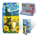 PERFECTSIGHT Switch Game Card Case for Nintendo Switch 2 Lite OLED, Switch 2 Game Holder Cartridge Case for Game Cards and 48 SD Cards, Cute Kawaii Portable Compact Storage Box, Sunflower Cats by PERFECTSIGHT