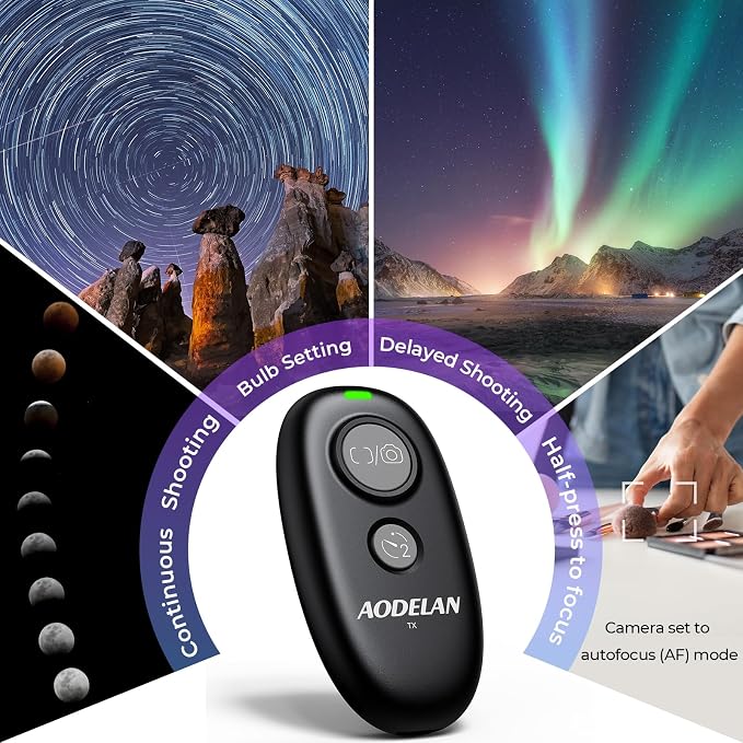 Upgraded Rechargeable USB-C Wireless Camera Shutter Release Remote Control | Compatible with Nikon Z9, Z8, Z6, Z6 II, Z6 III, Z7, Z7 II, Z5, D750, D780, D7500, D7200, D5600, D5300, D850, P1000 - Image 5
