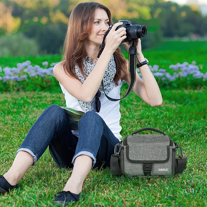 Camera Carrying Case, Camera Storage Bags Anti-Shock Crossbody Camera Case | Digital Camera Case with Rain Cover Compatible for Canon EOS R50 M50 Powershot SX540 SX70, Nikon Coolpix, Sony a6100 a6400 - Image 8