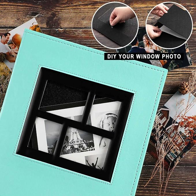 Ywlake Photo Album 4x6 600 Pockets Photos, Extra Large Capacity Family Wedding Picture Albums Holds 600 Horizontal and Vertical Photos Teal - Image 4