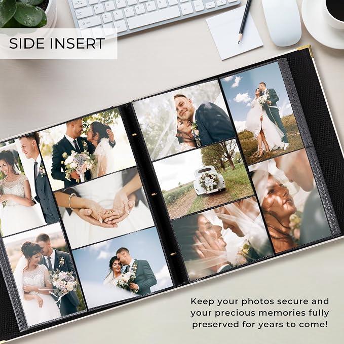 Beautiful Linen Photo Album For 4x6 Photos - Holds Up To 500 Pictures | Safely Stores Unique Memories - The Perfect Large Book for All Pictures of Treasured Family, Baby or Wedding Moments - Image 5