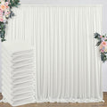 50 ft x 10 ft Wrinkle Free Ivory Backdrop Curtain for Wedding Parties, Fabric Ivory Photo Backdrop Drapes 10 Panels 5x10ft for Baby Shower Photoshoot Engagement Birthday Party Photography Background by Outpain