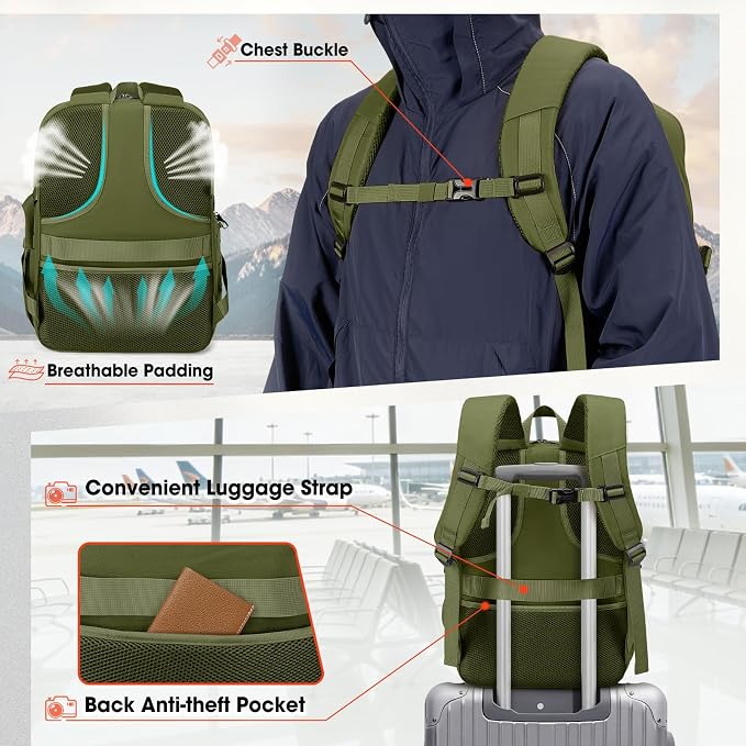 RAINSMORE Camera Backpack, DSLR/SLR/Mirrorless Camera Bag for Photographers | 15.6 Inch, Waterproof Tactical Photography Backpack Case, with Rain Cover & Tripod Holder - Image 8