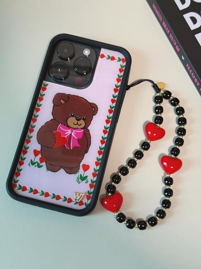 Drawwind Phone Charm Strap Cute Wrist Straps Cell Phone Charm String Y2K Aesthetic Lanyard Wristlet Chain for Case Camera AirPods Bags Keychains (Red Hearts) - Image 6