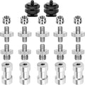 Camera Mount Screw, ChromLives 1/4 to 3/8 Tripod Screw Adapter,1/4 Screws,3/8-20 Thread Converter Adapter,Camera Hot Shoe Mount Adapters for Monopod,Ballhead Flash Light,22Pack by ChromLives