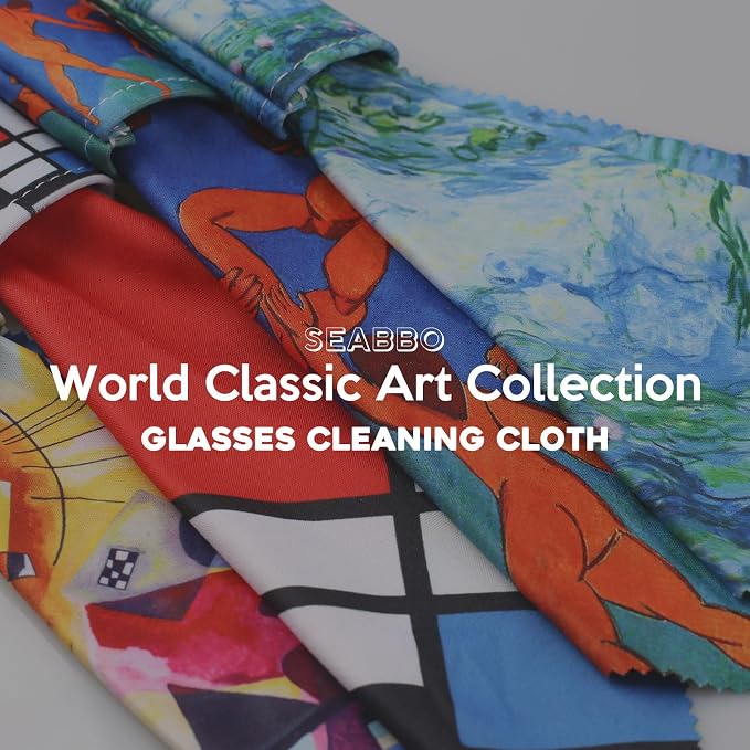 Microfiber Cleaning Cloth for Glasses & Lens-World Classic Art Series 4PCS | Double-sided premium microfiber wipes for streak-free cleaning of eyeglasses, sunglasses, camera lenses, and mobile screens. - Image 4