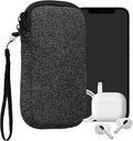 kwmobile Universal Phone Pouch Size XL - 6.7/6.8" - Neoprene Smartphone Pouch with Zip - Water-Repellent Mobile Phone Case - Sleeve in Anthracite/White by kwmobile