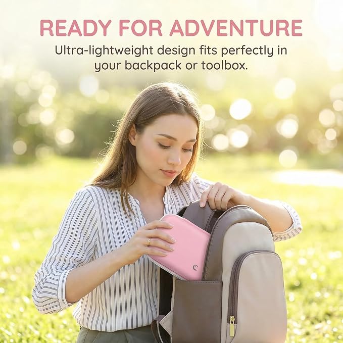 Comecase Digital Camera Case for Kodak PIXPRO FZ55/FZ45/ for CAMKORY, Pink | Hard Case for Lecran/ for VAHOIALD and More, Mesh Pocket&Wrist Strap, Compact for Travel, School and Daily Storage. Case only - Image 9