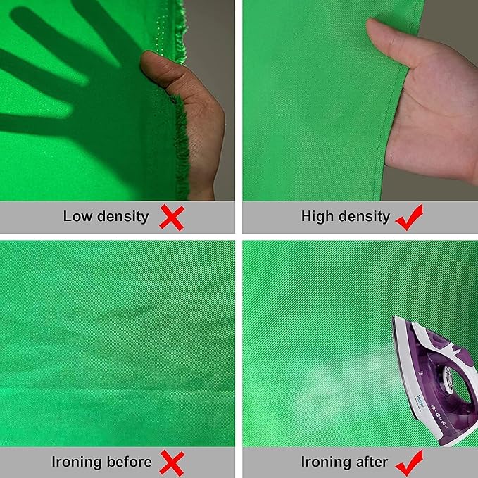 10 X 7 FT Green Screen Backdrop for Photography, Virtual GreenScreen | Chromakey Background Sheet for Zoom Meeting, Cloth Fabric Curtain for Party Decor Video Studio Calls Streaming Gaming Photo - Image 6