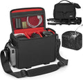 Camera Carrying Case, Camera Storage Bags Anti-Shock Crossbody Camera Case | Compatible for Canon, Nikon, Sony, Fuji DSLR/SLR/Mirrorless Cameras, Lens and Accessories, 9''× 4.7''× 7.5'', Black by GMAK