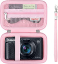 Carrying Case for Canon PowerShot SX740 HS, SX730 HS Camera, Pink | SX720 HS, SX620 HS, G7 X Mark III, G7 X Mark II Digital Camera, Storage Holder Travel Bag with Mesh Pocket for Battery Pack by Supmay