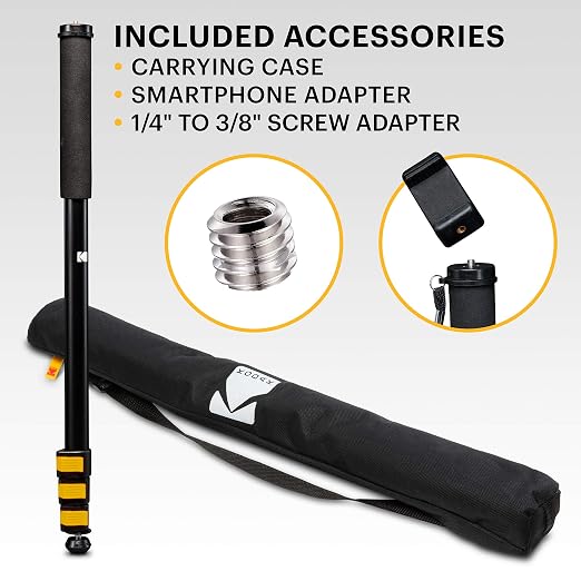 KODAK 72-Inch Camera Monopod with Phone Adapter, Aluminum - Image 4