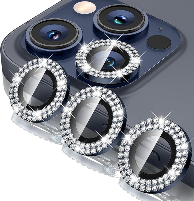 Tensea Camera Lens Protector Compatible for iPhone 17 Pro Max/17 Pro/15 Pro Max/15 Pro/16 Pro Max/16 Pro/14 Pro Max/14 Pro, Metal Tempered Glass Cover Camera Screen Protector Accessories,Case Friendly by Tensea