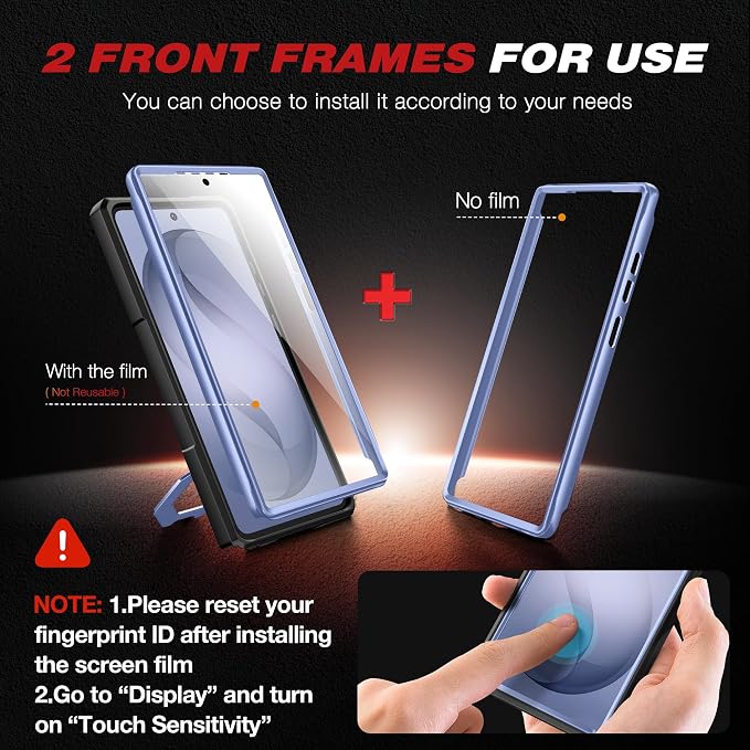 TONGATE Magnetic Stand for Samsung Galaxy S26 Ultra Case, Compatible with Magsafe, [Camera Cover & 2 Front Frames][Drop Protection] S26 Ultra Case Built-in Screen Protector & Belt Clip, Blue - Image 5