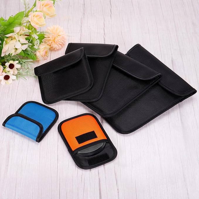 PATIKIL 170x180mm Lens Filter Case, 2Pcs Camera Filter Case Portable Lens Filter Pouch Photography Fit Camera Bag Coat Pocket Drone, Black - Image 5