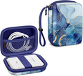 FINTIE Protective Case for Canon Ivy 2 Mini, CLIQ2 & CLIQ+2 Photo Printer | Shockproof Hard Shell Carrying Case, With Wrist Strap, Pocket Camera Storage, Charger Cable Organizer, Ocean Marble by Fintie