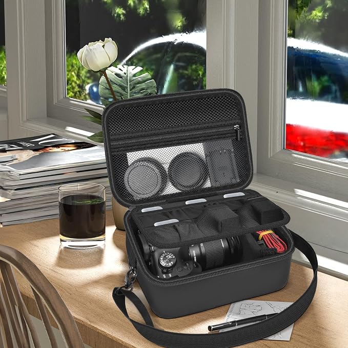 ALKOO Camera Bag for Canon T7/T100 & Sony a6400/a6700 | Padded Camera Bag, Adjustable Dividers for Body, Lens and Accessories, Shoulder Strap, Bag Only, Black - Image 8
