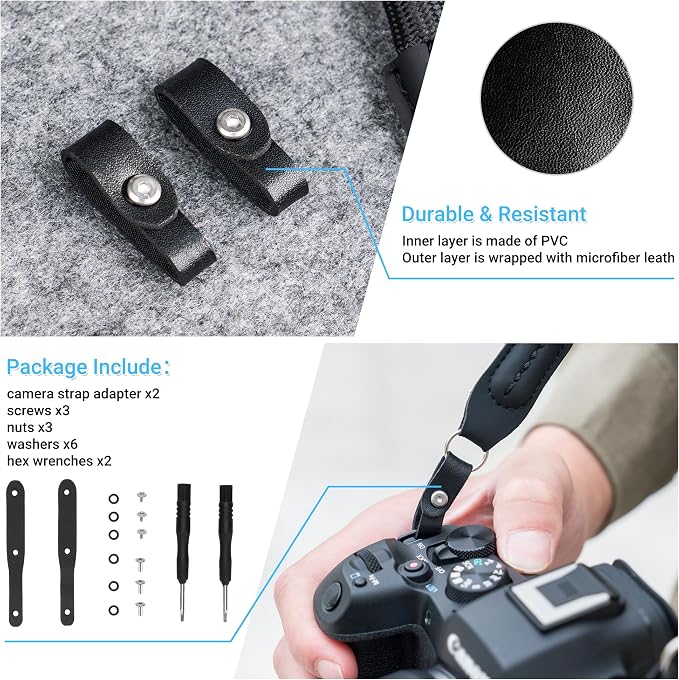 R50 V R6 R5 II Camera Hand Wrist Shoulder Neck Strap Adapter Loop Connector | Camera Strap Adapter for Canon EOS R6 R5 Mark III II R50V R100 R10 R8 R7 R6 R5 R1 R3 for Sony ZV-E10 II ZVE10 II ZVE10II ZR - Image 5