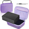 Relaxweex Hard Case with Foam, 7.1 X 4.7 X 3.1 Inch, Purple | EVA Waterproof Shockproof Case, Customizable Foam for Camera Electronics Instruments, Digital Products, with Knife by Relaxweex