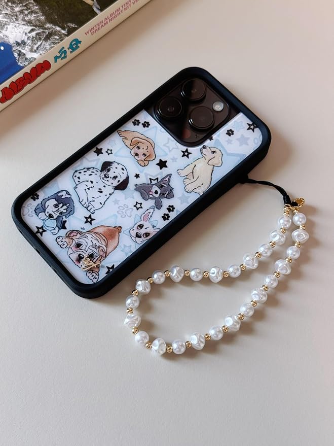 Drawwind Phone Charm Strap Cute Wrist Straps Cell Phone Charm String Y2K Aesthetic Lanyard Wristlet Chain for Case Camera AirPods Bags Keychains (Classic Pearl) - Image 5