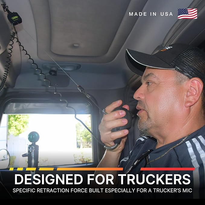 Gear Keeper CB Mic Keeper - Retractable Mic Holder for CB Radio (RT2-4712) | USA made CB mic holder retractable, snap clip mount, lanyard & mounting hardware included, 29" reach, 9oz retraction - Image 6