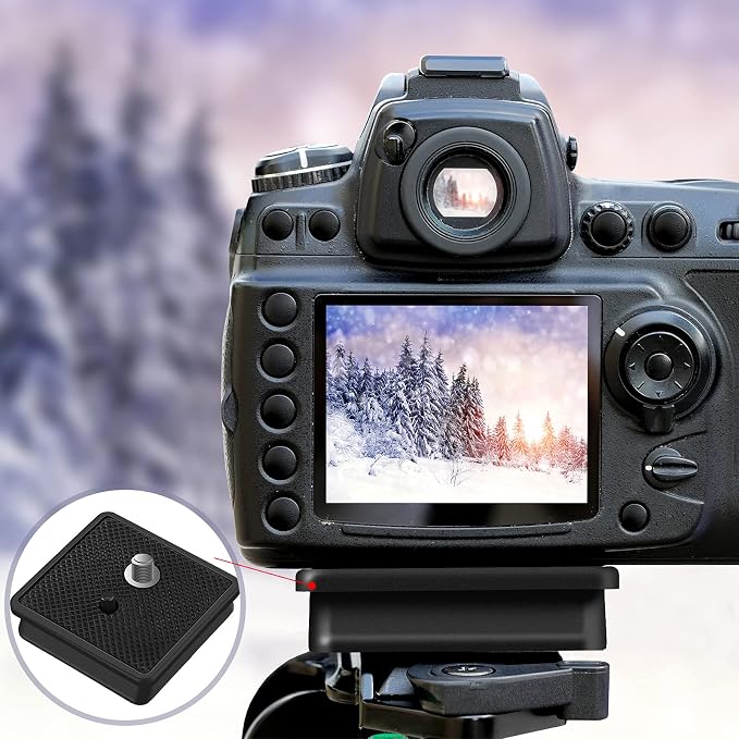 TOODOO 2 Pieces 41mm Qr Release Plate, Camera Tripod Ball Head Quick Plate | Camera Tripod Mount, Replacement Compatible with Ambico V0552 V0554, Sunpak 7500 Pro 7500tm 7575, Kalimar Pro-tech V40 - Image 7