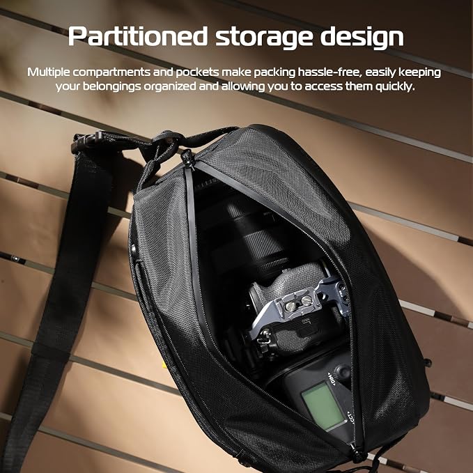 ULANZI 10L Camera Sling Bag, Water-Resistant Camera Case with Tripod Holder | DSLR/SLR/Mirrorless Camera Bags Crossbody for Photographers Video Photo Live Travel Outdoor Work Photography Accessories - Image 3