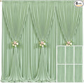 6 Panels Sage Green Backdrop Curtain for Parties Wrinkle Free Dark Green Photo Curtains Backdrop Drapes Fabric Decoration for Baby Shower Birthday Party Photography 30ft(W) x 10ft(H) by Tao-GePartyDecorations