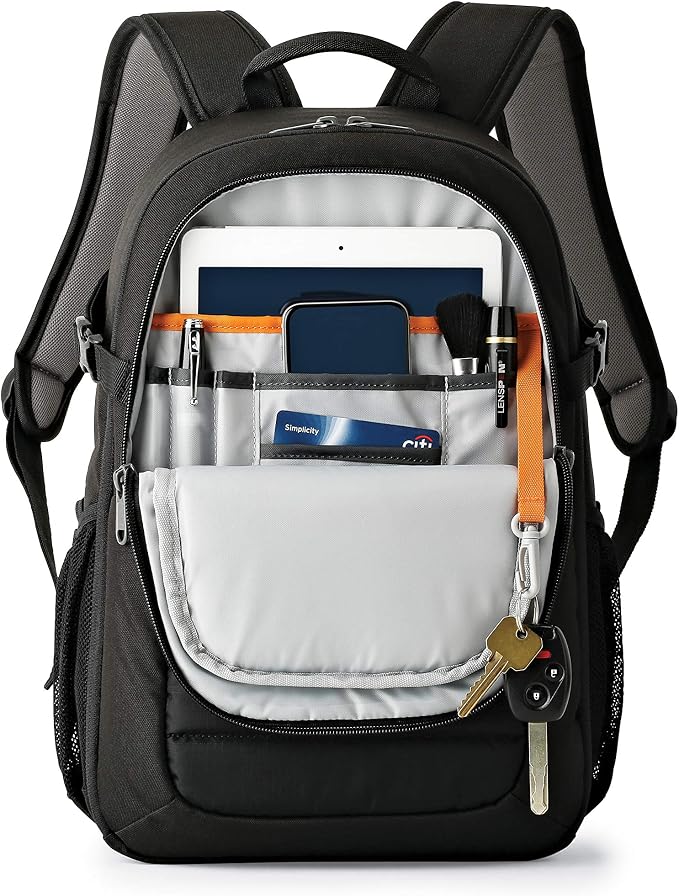 Lowepro Tahoe BP 150, Camera Bag, Lightweight Compact Camera Backpack for Cameras, CSC, DJI Spark Drone, Black, 27.5 x 21.7 x 40.3 cm, Medium LP36892-PWW | Stores DSLR with Lens Attached, CSC Camera, 10" Tablet, Lightweight Travel Design - Image 8