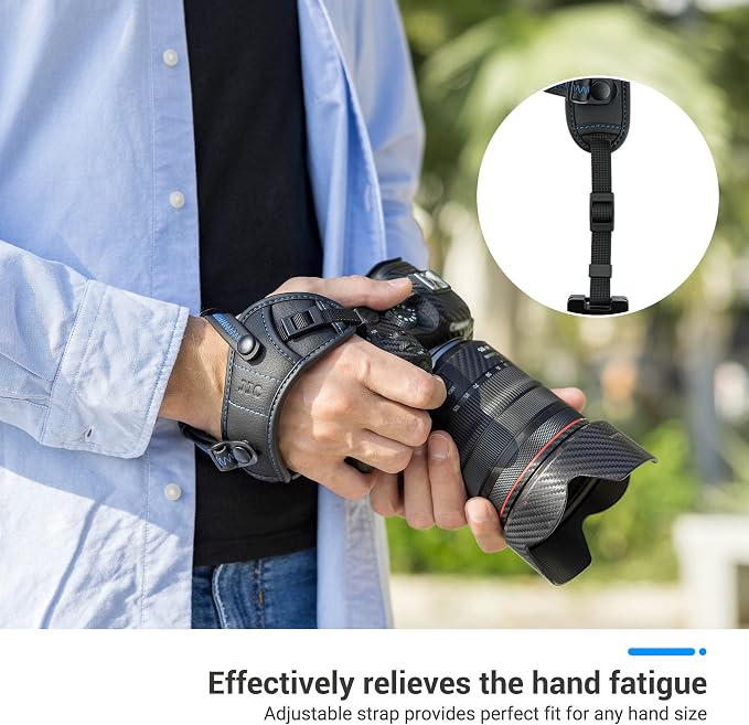 JJC Deluxe Microfiber Camera Hand Strap, Secure Padded Camera Wrist Strap | for Canon Nikon Sony Fuji Fujifilm Olympus DSLR and Mirrorless Cameras, Must Have Photography Accessories for Photographers - Image 3