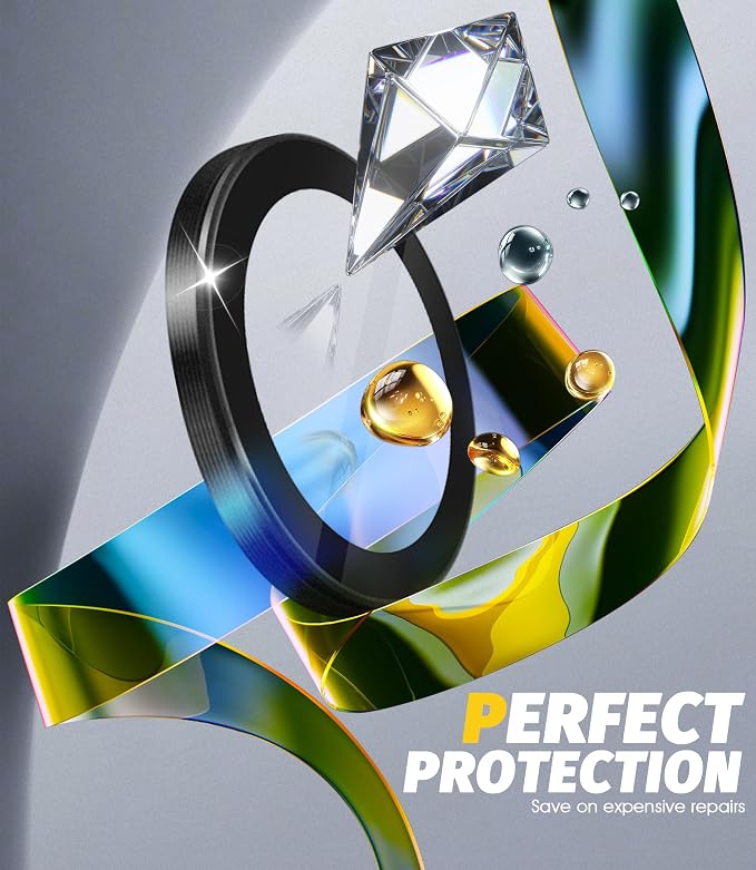 Orzero (2 Sets) Camera Lens Protector for Samsung Galaxy Z TirFold/Fold 7, [EZ Install] [Case-Friendly] 9H Tempered Glass Alloy Metal Ring Lens Cover, Military-Grade Shockproof, HD Clarity Anti-Glare (Black) - Image 6
