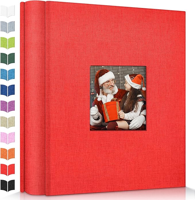 Artfeel Photo Album 4x6 with 600 Pockets,Slip-in Picture Albums,Linen Cover Memory Book with Front Window,White Page Vertical Photo Book for Wedding,Family,Anniversare,Baby,Vacation by Artfeel