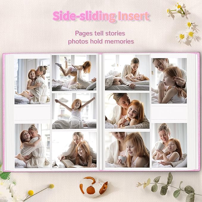 Artfeel Photo Album 4x6 with 600 Pockets,Slip-in Picture Albums,Linen Cover Memory Book with Front Window,White Page Vertical Photo Book for Wedding,Family,Anniversare,Baby,Vacation - Image 5