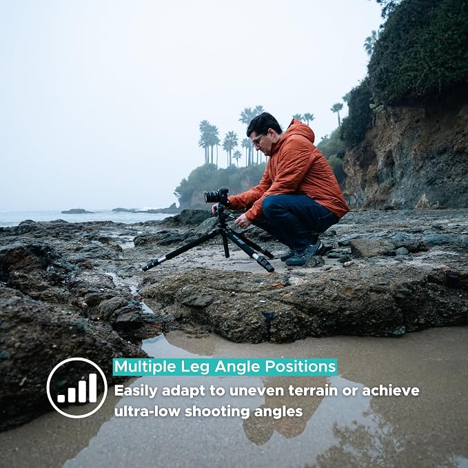 SLIK Pro 700 DX Tripod with 700DX 3-Way, Pan-and-Tilt Head - Titanium - Image 7