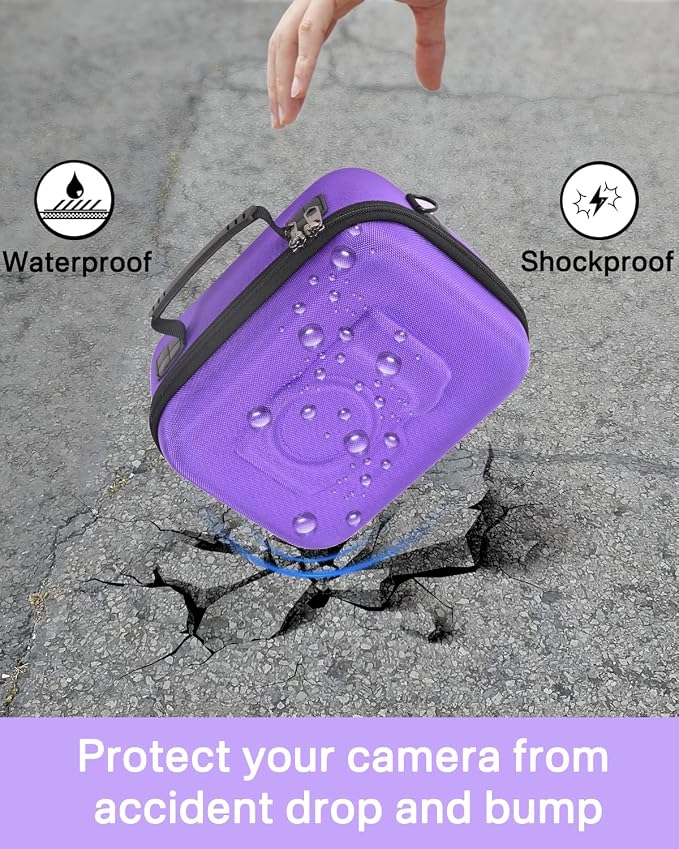 RAIACE Hard Case Compatible with Sony Alpha 7 II III IV/7R V Camera, for Nikon, for Canon, for Pentax and More. Mesh Pocket for Charger, Cables, Cards and Accessories. (case only) (Purple) - Image 6