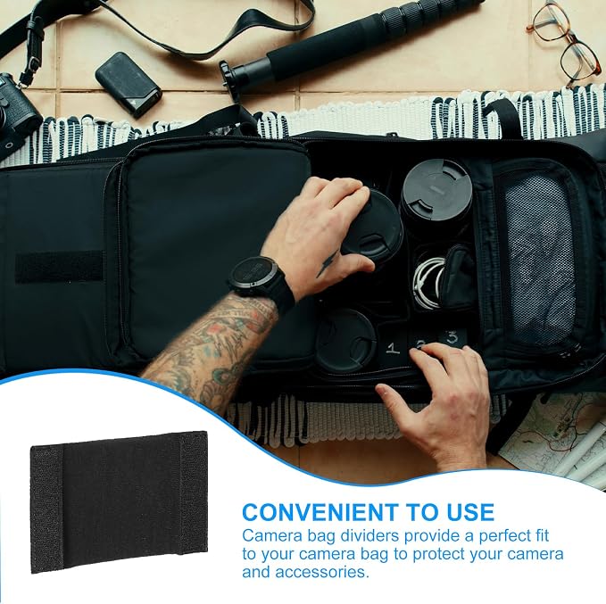 PATIKIL Camera Bag Divider 6"x4" Black 2Pcs | Shockproof Camera Bag Inserts Separator Pad Protective Lens for Nikon Camera DSLR Protect Bag Organizer Divider Cushion - Image 4