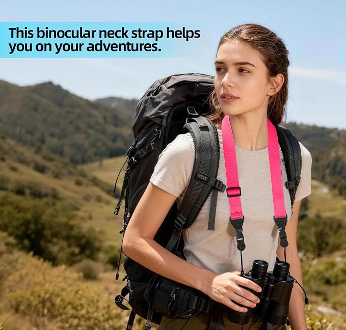 Adjustable Shoulder Strap:Comfortable iPad Strap Nylon Neck Lanyard for iPad/Samsung Tablet Case,Camera Binocular Crossbody Laptop Luggage Bag(Pink) | for iPad/Samsung Tablet Case,Camera Binocular Crossbody Laptop Luggage Bag - Image 5