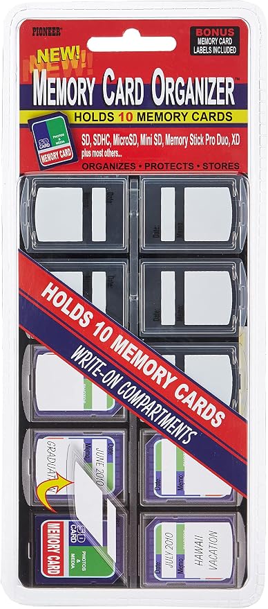 Pioneer Photo Albums Pioneer 10 Compartment Memory Card Organizer by PioneerPhotoAlbums