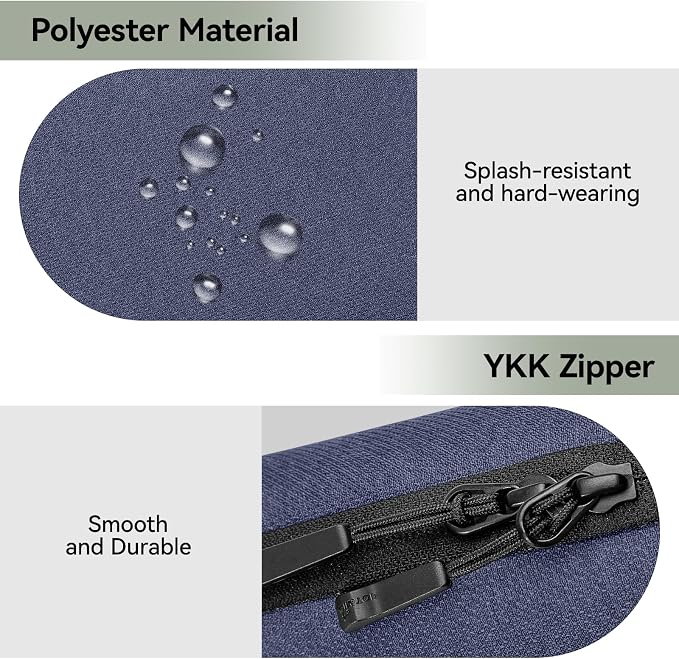 SIMTOP Small Electronics Organizer Travel Case, Portable Tech Case Pouch for Cable, Charger, Phone & Earbuds – Water-Resistant Cord Storage for Commute, Office & Business Trip – Compact Design - Image 4