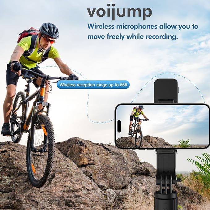 Professional Wireless Microphone for iPhone,iPad,Android, Lavalier Lapel Mic for Video Recording, Mini Mic Crystal Clear Recording with USB-C for Content Creators Vlog YouTube Tiktok Podcast Interview - Image 7