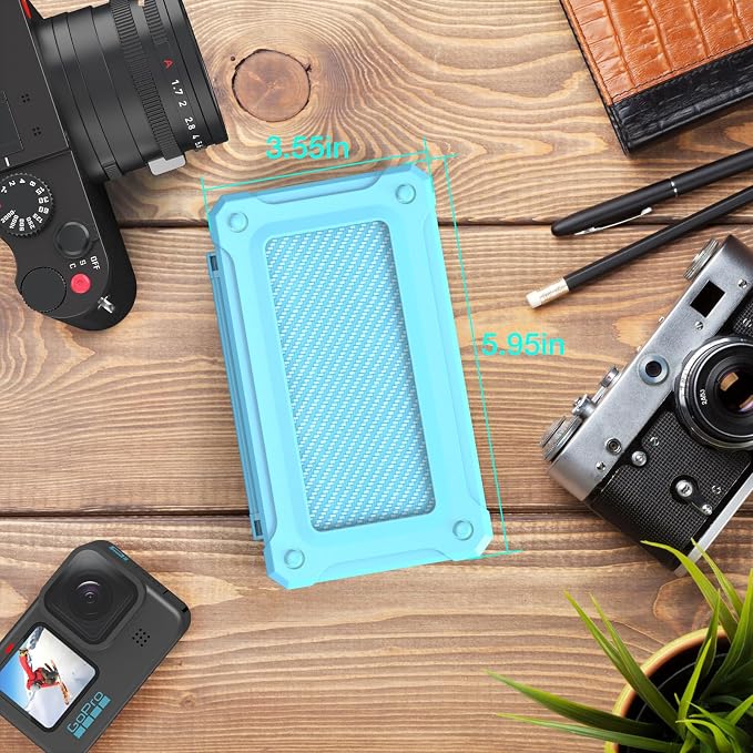 HEIYING SD Card Holder with 40 Precise Slots for SDXC SDHC Micro SD Cards | Portable SD Card Case, Hard ABS Shell with Soft Silicone Lining, Precise Card Slots,Magnetic Closure for Neat Storage - Image 7