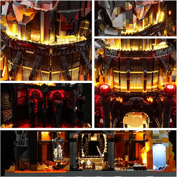 YEABRICKS LED Light Kit for Lego Lord of the Rings Barad-dûr 10333 | Beginner-Friendly DIY LED Light Kit for Lego 10333, Ideal Home Decor & Birthday Gift for Fans (Model Not Included) - Image 4